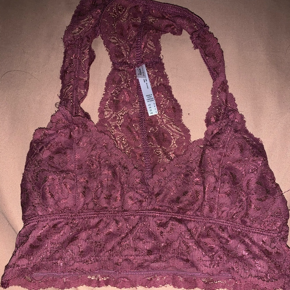 burgundy bralette